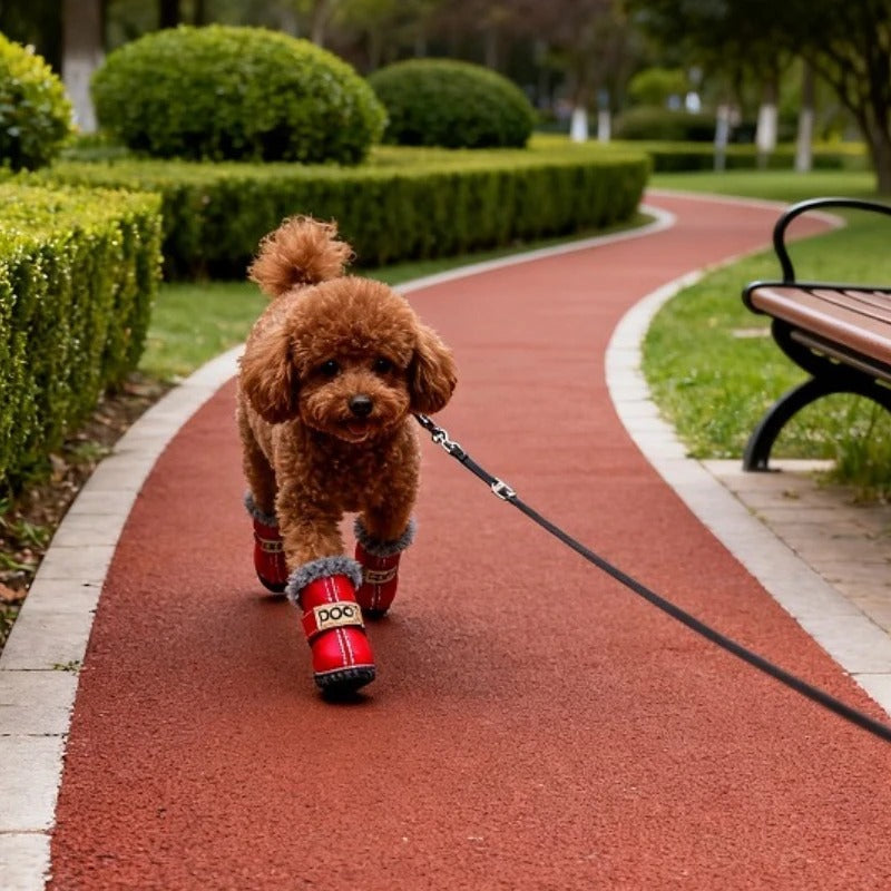 Warm PU Dog Boots