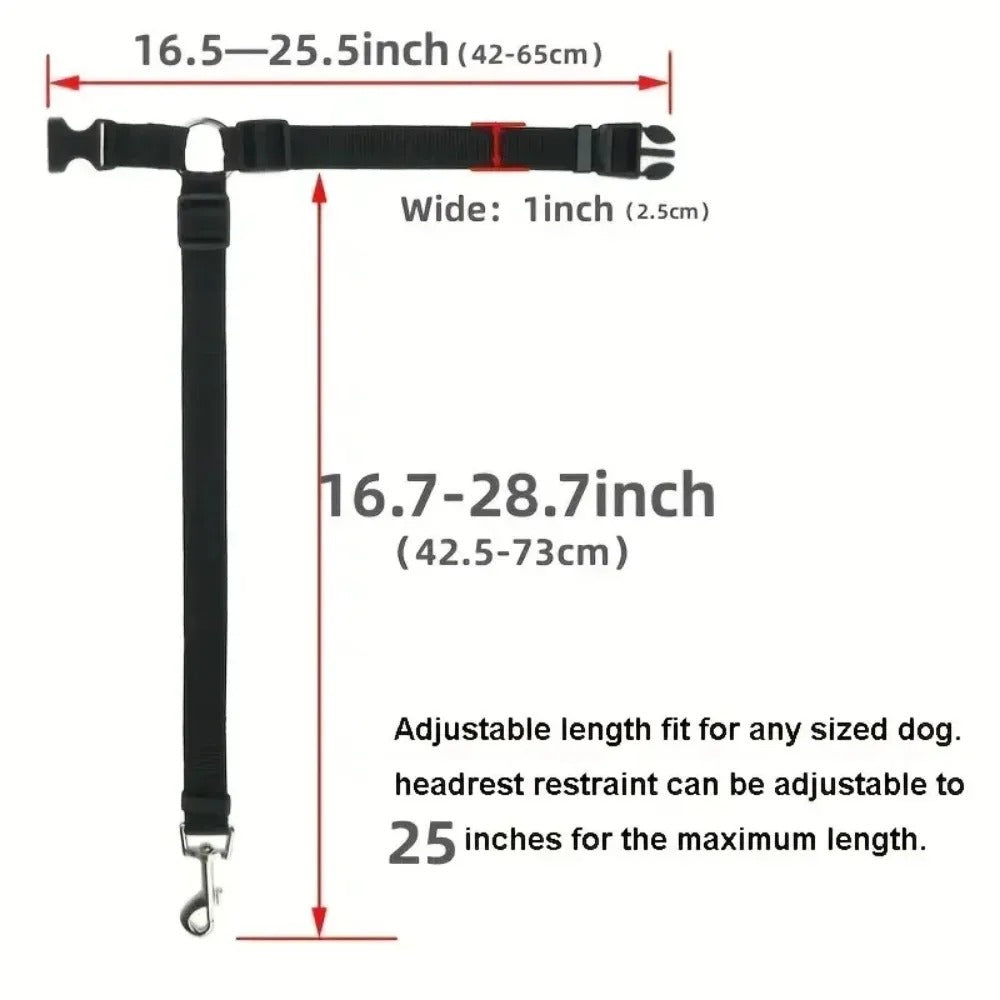 DOG AND CAT SEAT BELT CAR HEADREST